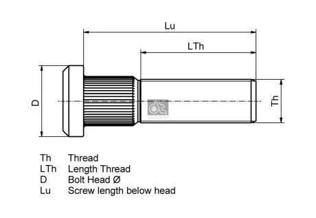 Болт колеса DT 3.61110 (фото 1)