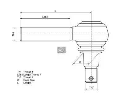 Наконечник поперечной рулевой тяги DT 4.61802