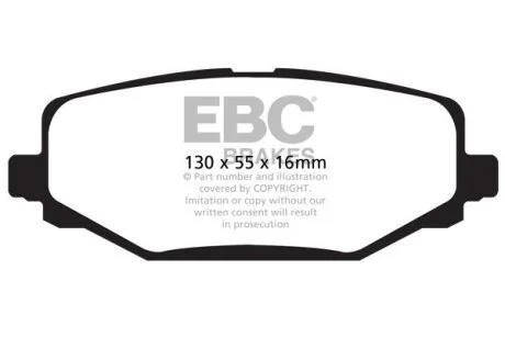 Гальмівні колодки - тюнінг Green Stuff, дозвіл, задн CHRYSLER VOYAGER V, FIAT FREEMONT 2.0D-3.6 10.07- EBC DP61889