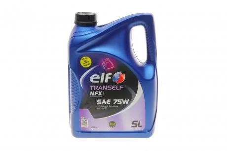 Масло трансмиссии. TRANSELF NFX SAE 75W (Канистра 5л) ELF 223530