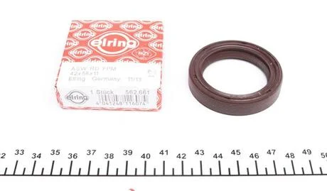 FORD Сальник к/вала передн.1,1/1,3/1,6D 42*58*11 ELRING 562.661