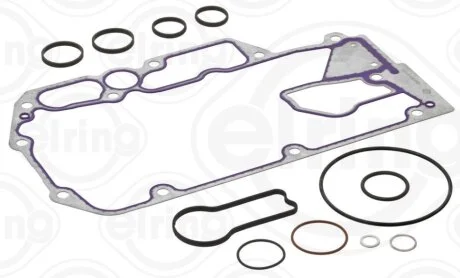 Компл. прокладок масляного радіатора MERCEDES ACTROS MP4 / MP5 1852/1852 L/1852 LS/1858/1858 L/1858 LS/1863/1863 L/1863 LS/2052/2052 L/2052 LS/2052 S/2058/2058 L/2058 LS/2058 S/2063/2063 L/2063 LS/206 ELRING 841330 (фото 1)