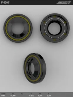 Сальник 19,00/34,60*6,20/9,20 тип креслення 1PM EMMETEC F-00011 (фото 1)