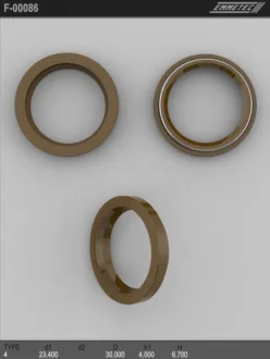 Сальник 23,40/30,00*4,00/6,70 тип креслення 4 EMMETEC F-00086 (фото 1)