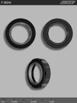 Сальник 25,00/38,00*9,00 тип креслення 7V2 EMMETEC F-00244 (фото 1)