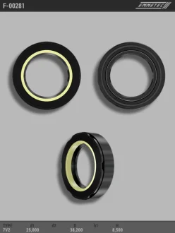 Сальник 25,00/38,20*8,50 тип креслення 7V2 EMMETEC F-00281 (фото 1)