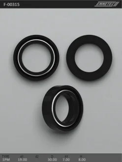 Сальник 19,00/30,00*7,00/8,00 тип 1PM EMMETEC F-00315