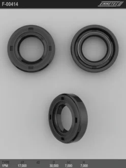 Сальник 17,00/30,00*7,00/7,00 тип креслення 1PM EMMETEC F-00414 (фото 1)