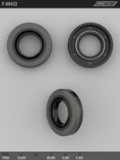 Сальник 15,00/28,00*6,20/6,30 тип креслення 1PMA EMMETEC F-00432 (фото 1)