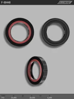 Сальник 25,00/38,00*6,30 тип креслення 7V2 EMMETEC F-00448 (фото 1)