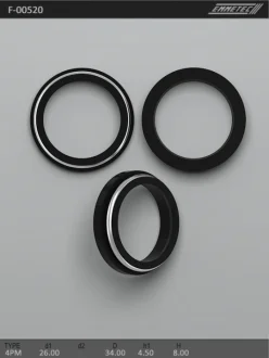 Сальник 26,00/34,00*4,50/8,00 тип креслення 4PM EMMETEC F-00520