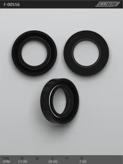 Сальник 17,00/29,90*7,00 тип креслення 1PM EMMETEC F-00556 (фото 1)