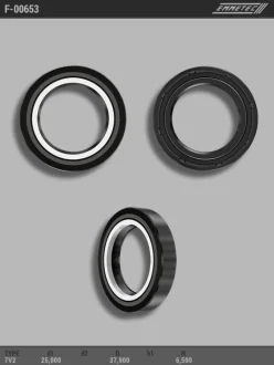 Фото 1 - сальник 25,00/37,90*6,50 тип креслення 7V2 EMMETEC F-00653 Сальник 25,00/37,90*6,50 тип креслення 7V2 EMMETEC F-00653 (фото 1)