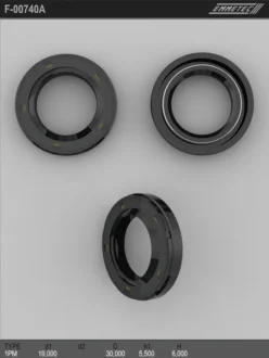 Сальник 19,00/30,00*5,50/6,00 тип креслення 1PM EMMETEC F-00740A (фото 1)