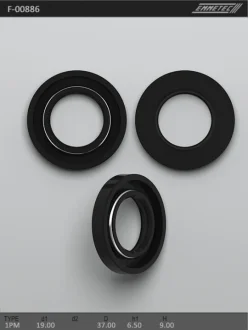 Сальник 19,00/37,00*6,50/9,00 тип креслення 1PM EMMETEC F-00886 (фото 1)