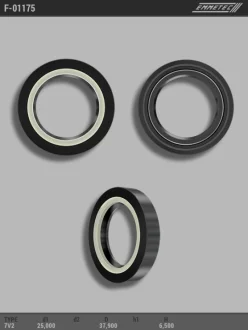 Сальник 25,00/37,90*6,50 тип креслення 7V2 EMMETEC F-01175 (фото 1)