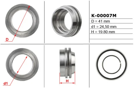 Поршень штока рульової рейки 24,50/41,00/19,80 EMMETEC K-00007M (фото 1)