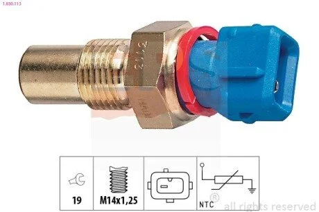 Датчик температуры воды Citroen Jumper/Jumpy 1.9D/TD 94-02/Fiat Ducato/Scudo 1.9D/TD 96-06 Peugeot 306/405/406 1.6-3.0 89-04 EPS 1.830.113