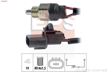 Датчик включения зад, походка Mitsubishi Pajero/L200 2.5D -07 EPS 1.860.202