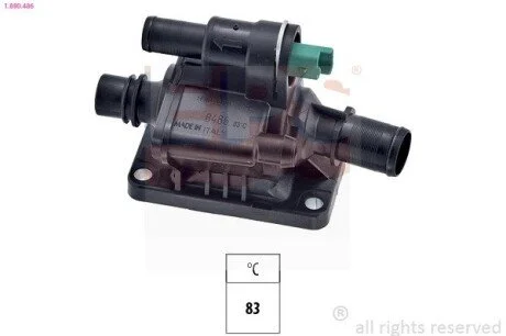 Термостат с корпусом Citroen C1 1.4 HDI 05- EPS 1.880.486