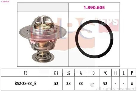 Термостат FORD B-MAX (JK), C-MAX II, FIESTA VI, FOCUS III 1.0 ECOBOOST 12- EPS 1.880.928