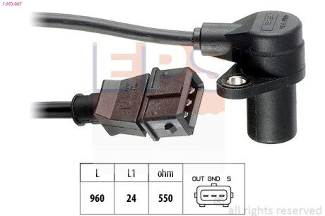 BMW Датчик оборотов двигателя 318I 92- EPS 1.953.087 (фото 1)