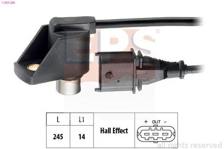 OPEL Датчик оборотов двигателя OMEGA 3.2 01- EPS 1.953.286