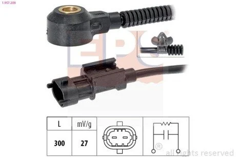 Датчик детонации Hyundai i30/ Kia Ceed 1.4/1.6 07- EPS 1.957.208 (фото 1)