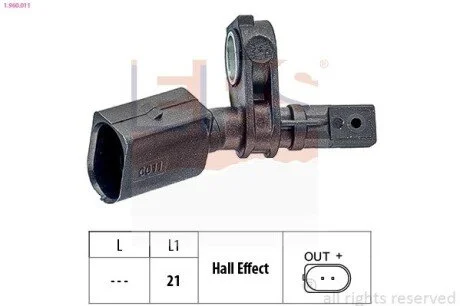 VW Датчик ABS передн.лев.Polo,Audi,Seat,Skoda EPS 1.960.011