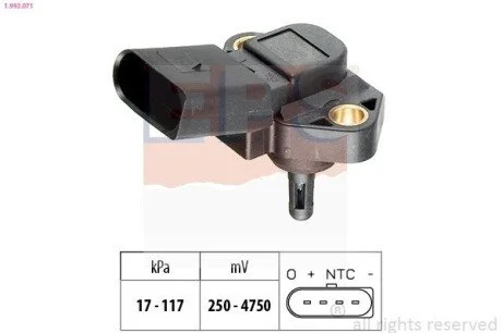 Датчик давления воздуха Skoda Felicia I/Cordoba/Ibiza VW Caddy/Golf/Polo EPS 1.993.071