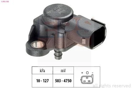 Датчик вакуума VV Crafter, Mercedes W168 A140- W220 S600 06.97- EPS 1.993.106