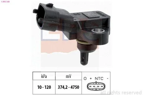 Датчик вакуума Hyundai IX35, Sonata V Kia Magentis, Optima, Sportage 2.0 01.08- EPS 1.993.180
