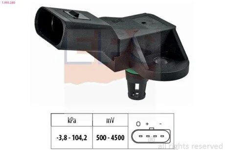 VW датчик тиску Golf, Passat, Touran, 1,4TSI 08- EPS 1.993.280 (фото 1)