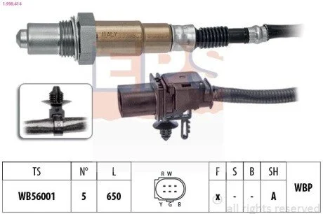 FORD Лямбда-зонд FOCUS 2.0 10-14, KUGA 2.0 08-12 EPS 1.998.414