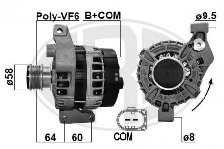 ALTERNATOR SZT ERA 209623 (фото 1)