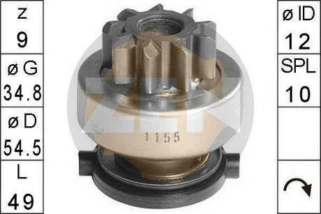 Фото 1 - бендикс стартера ERA 225534 Бендикс стартера ERA 225534 (фото 1)