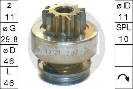 Бендікс стартера ERA 225741