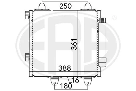 Радiатор кондицiонера ERA 667022