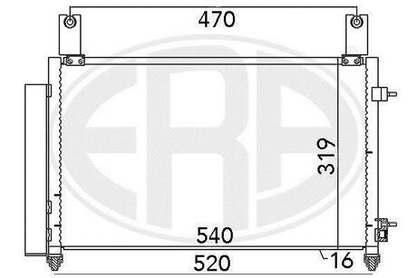 Радіатор кондиціонера ERA 667032