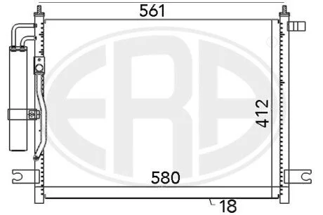 Радiатор ERA 667034