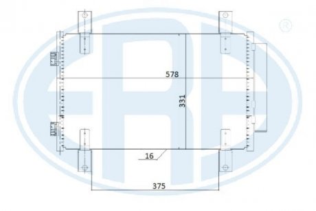 Радиатор кондиционера ERA 667240