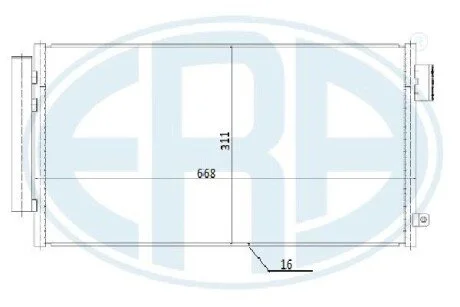 Радиатор кондиционера ERA 667275