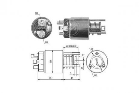 Тяговое реле, стартер ERA ZM1395