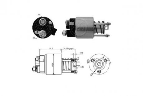 Тяговое реле, стартер ERA ZM1397