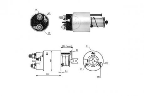 Тяговое реле, стартер ERA ZM1496