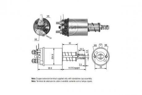 Тяговое реле, стартер ERA ZM1613