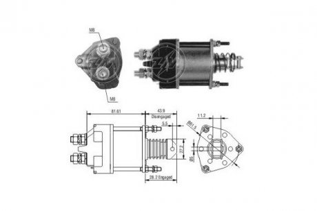 Реле стартера. ERA ZM1650