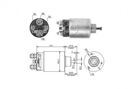 Втягуюче реле стартера ERA ZM1860