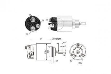 Реле стартера. ERA ZM3381