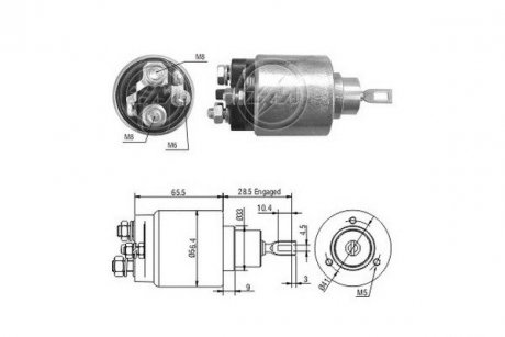 Тяговое реле, стартер ERA ZM3473